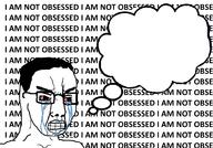 bloodshot_eyes clenched_teeth crying glasses hair i_am_not_obsessed lips meta:possibly_duplicate obsession soyjak speech_bubble speech_bubble_empty template text v-shaped_eyebrows variant:chudjak // 1170x814 // 246.3KB
