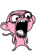 admin doll_(user) forehead_lines full_body glasses meta:namefags monkey nose open_mouth pink_skin rocket_monkeys series:joke_soyjaks stubble tail variant:poo_poo_test // 533x800 // 20.2KB