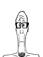 bald glasses skinny starving stubble subvariant:neutralplier variant:markiplier_soyjak // 600x800 // 19.6KB