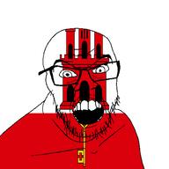 Gibraltar angry country flag glasses jacksepticeye looking_at_you mustache open_mouth soyjak stubble teeth variant:feraljak youtube // 1500x1500 // 31.3KB
