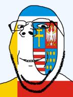 animal bird christianity country eagle flag flag:świętokrzyskie glasses looking_at_you poland smile soyjak star_(symbol) stubble subvariant:wholesome_soyjak teeth transparent_background variant:gapejak voivodeship świętokrzyskie // 600x800 // 77.3KB