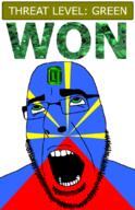 ahegao country emerald flag flag:reunion france gem glasses green green_eyes hair looking_up open_mouth reunion schlog_color_event soyjak soyjak_blog stubble teeth text threat_level_green variant:cobson won // 721x1115 // 179.6KB