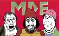 beanie bomb charls_carroll clothes hard_hat mde million_dollar_extreme nick_rochefort sam_hyde subvariant:chudplier subvariant:wholesome_soyjak variant:feraljak variant:gapejak // 2800x1700 // 1.3MB