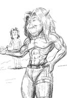 artist:sleep_chvd black_and_white drawing muscles skinny subvariant:impington variant:impish_soyak_ears // 1000x1450 // 915.9KB
