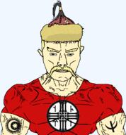 asian blond blue_eyes mongol shangrak subvariant:chudjak_front subvariant:muscular_chud tengrism turkic turkic_paganism variant:chudjak // 1051x1136 // 64.2KB