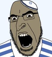 brown_eyes brown_skin clothes fixed hat jew_nose jewish_nose judaism jude kike kippah nose series:yehudyakim tallit variant:cobson // 905x1000 // 32.7KB