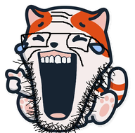 animal cat cat_ear closed_eyes crying emoticon eyebrows geg glasses laughing marsey open_mouth pointing rdrama sitting stubble tail teeth teeth_showing transparent_background variant:unknown // 519x514 // 189.8KB