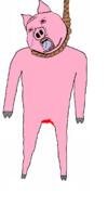 alternate animal blood ear eyelids full_body hand hanging oink pig rope small_eyes snout soyjak stubble subvariant:massjak subvariant:wholesome_soyjak variant:gapejak // 611x1174 // 63.1KB