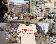 arm brown_skin clothes ear glasses hand hat heart i_love irl_background islam open_mouth pointing soyjak stubble text trash tshirt variant:nojak variant:shirtjak yellow_teeth // 3464x2762 // 2.1MB