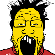 asian clothes communism glasses hair open_mouth small_eyes soyjak stubble variant:markiplier_soyjak yellow // 600x800 // 37.9KB