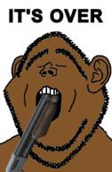 alternate brown_skin ear gun its_over merge no_eyes open_mouth shotgun soyjak stubble suicide text variant:impish_soyak_ears variant:ishish_soyak_ears // 590x900 // 190.7KB