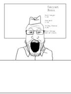 clothes glasses hat menu open_mouth restaurant soyjak stubble text variant:markiplier_soyjak // 600x799 // 34.2KB