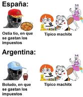 argentina cap clothes drink food gender-neutral_language hat lgbt rice seafood soyjak spain spanish_text variant:soyak wojak // 720x839 // 91.7KB