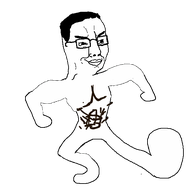 big_lips buff chud dance glasses hair jakked smug thick_eyebrows variant:chudjak // 560x596 // 160.9KB