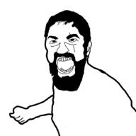 300_(movie) angry beard hair hand leonidas meta:missing_variant movie open_mouth punch soyjak // 1024x1024 // 53.9KB