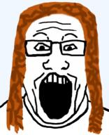 clothes long_hair red_hair subvariant:hippiejak tshirt variant:markiplier_soyjak // 1016x1251 // 681.1KB