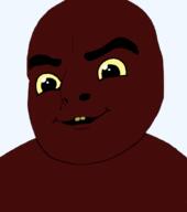 baby black_skin smile soyjak subvariant:baby_cobson variant:cobson yellow_sclera yellow_teeth // 544x613 // 21.7KB