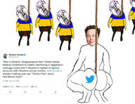 5soyjaks animal ass back blood bloodshot_eyes broly_culo buff country crying ear elon_musk flag full_body glasses hair hanging oink open_mouth pig purple_hair rope russo_ukrainian_war smile soyjak stubble text tranny tweet twitter ukraine variant:bernd // 881x680 // 141.6KB