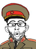 alternate cap clothes communism glasses hammer_and_sickle hat kgb necktie soyjak star stubble uniform variant:nojak // 810x1080 // 189.6KB