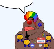 clown clown_nose clown_wig soyjak speech_bubble subvariant:mexiaryan variant:meximutt warrior-z_(user) wig // 798x720 // 109.0KB