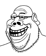 ear glasses impish smile stubble template the_sopranos tony_soprano trollface variant:impish_tony white_skin // 500x600 // 12.5KB