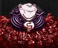 anime berserk conrad_(berserk) ear gore hand smile soyjak stubble variant:impish_soyak_ears white_skin // 742x624 // 697.9KB