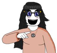 arm avengers beanie blue_eyes clothes glasses hair hand happy holding_object necklace template variant:soytan // 646x598 // 31.5KB