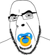 glasses looking_at_you pacifier soyjak stubble variant:cobson // 775x849 // 88.7KB