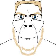 blond blond_beard blue_eyes glasses smile soyjak stubble subvariant:cobson_front2 variant:cobson // 800x797 // 21.1KB