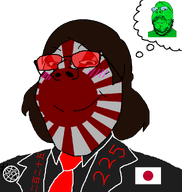 225 225_(namefag) asian blush clothes female flag flag:imperial_japan flag:japan glasses hair imperial_japan irc japan japanese_text meta:namefags meta:soycheckmark_lost smile soycheckmark_(user) subvariant:gapejak_female suit thought_bubble tinted_glasses transparent_background variant:gapejak woman // 940x992 // 92.2KB