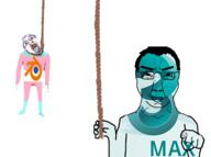 arm autodesk_3ds_max blender_(software) bloodshot_eyes closed_mouth crying flag full_body glasses hand hanging holding_object leg neovagina open_mouth pointing pointing_at_viewer rope smile smug soyjak stubble subvariant:chuddy tongue tranny variant:bernd variant:chudjak yellow_teeth // 1586x1178 // 463.7KB