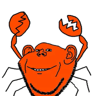 animal animated claw crab dance ear full_body japanese_text leg pincer ponpon poyopoyo red_skin smile soyjak stubble swedecrab text variant:impish_soyak_ears // 332x400 // 485.4KB