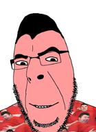 clothes glasses hair nikocado_avocado smile soyjak stubble variant:cobson white_skin // 676x926 // 135.1KB