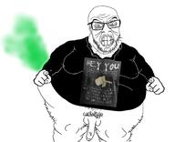 2soyjaks album_cover arm clenched_teeth clothes cross_eyed fart fat glasses hairy hand leg music nsfw open_mouth penis pink_floyd pointing pointing_at_viewer prog_rock rainbow shitquality soyjak stinky stubble the_dark_side_of_the_moon tshirt variant:feraljak // 1746x1415 // 908.9KB