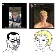 angry bloodshot_eyes clenched_teeth closed_mouth crying ear ftm glasses hair neutral soyjak tranny variant:chudjak variant:wojak yellow_hair // 1326x1296 // 852.9KB