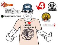 No_more_room_in_hell arm blue_eyes brainbread_2 clothes codename_cure ear ellis_(left_4_dead) glasses hat left_4_dead_(series) merge ontagion soyjak subvariant:muscular_chud text variant:chudjak video_game zombie_panic // 1452x1144 // 515.6KB