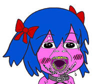 blue_hair bury_pink_gril glasses hair oh_my_god_she_is_so_attractive open_mouth pink pink_skin s4s_(4chan) soyjak stubble tongue variant:bernd yellow_teeth // 618x541 // 91.8KB