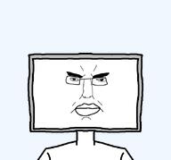 angry closed_mouth ear glasses hair screen soyjak subvariant:pol_face television variant:chudjak variant:disko // 644x600 // 28.6KB