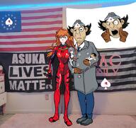 2soyjaks anime artist:romanian_schizo asuka_langley ayanami_rei baby belt betsy_ross_flag bodysuit breasts carpet closed_mouth clothes cuck doll drawer ear facial_mark fedora female flag flag:united_states forehead_mark frown full_body girl glove hair hair_ornament hand hat ikari_shinji inspector_gadget interface_headset irl_background jeans kris_kane long_hair necktie neon_genesis_evangelion nerv open_mouth orange_hair painted_nails pilot_suit plugsuit power_outlet pregnant queen_of_spades red_bodysuit soy_parody subvariant:hornyson subvariant:slutson trenchcoat united_states variant:cobson // 1075x1015 // 1.0MB