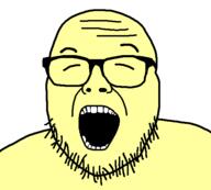 asian glasses happy open_mouth soyboy stubble variant:joejak wrinkles // 553x497 // 5.0KB