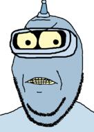 Matt_Groening angry antenna bender_(futurama) futurama robot stubble teeth unhappy variant:gapejak // 600x850 // 27.4KB