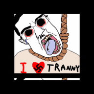 3dgifmaker animated bloodshot_eyes clothes crying deformed ear glasses hair hanging i_love mustache nazism open_mouth random_per_frame rope soyjak subvariant:patrick suicide swastika text tongue tranny variant:chudjak yellow_teeth // 200x200 // 162.3KB