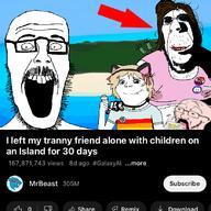 arrow baby babyjak bald binky biting_lip cat_ear catboy chris_tyson crying discord flag:lesbian_pride_flag flag:lgbt_pride_flag flag:transgender_pride_flag galaxyai gay glasses island kris_tyson mr_beast open_mouth pacifier pedophile pink_shirt pride_flag red_arrow self_harm stubble subvariant:doctos subvariant:hornyson subvariant:shoyta text thumbnail thumbnailm tranny transgender_flag variant:beastjak variant:cobson variant:gapejak variant:soyak wholesome youtube youtuber // 826x826 // 209.0KB