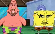 angry beard glasses krusty_krab patrick_star spongebob_squarepants subvariant:chudjak_front variant:bernd variant:chudjak // 1000x616 // 702.8KB