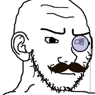 closed_mouth ear frown irritated looking_to_the_right monocle mustache soyjak stubble subvariant:soyak_(irritated) variant:soyak white_background // 632x756 // 32.4KB