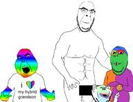 color colorful colourjak deformed hybrid_grandson i_love_my_hybrid_grandson pregnant series:i_love_my_hybrid_grandson subvariant:impish_amerimutt subvariant:wholesome_soyjak variant:cobson variant:gapejak variant:impish_soyak_ears variant:shirtjak // 1166x893 // 136.9KB