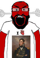 angry balding beard clothes glasses hair heart i_love open_mouth red_skin soyjak subvariant:science_lover tshirt variant:markiplier_soyjak william_h_harrison // 2819x4096 // 1003.4KB