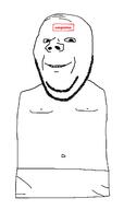 amputee diaper no_arms no_legs shirtless smile soyjak stubble subvariant:wholesome_soyjak tattoo text variant:gapejak // 944x1592 // 38.9KB