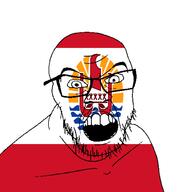 angry country flag french_polynesia glasses jacksepticeye looking_at_you mustache open_mouth soyjak stubble teeth variant:feraljak youtube // 1500x1500 // 47.3KB