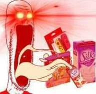 drinking glasses glowing_eyes meta:low_resolution milk open_mouth red_eyes silk_soymilk soy_milk soyjak stubble subvariant:soyak_soymilk variant:soyak // 228x224 // 41.3KB